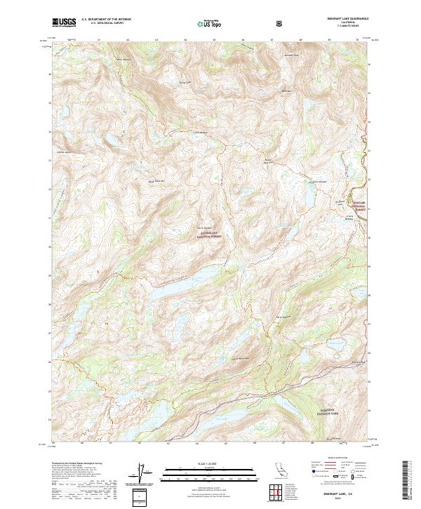 US Topo 7.5-minute map for Emigrant Lake CA