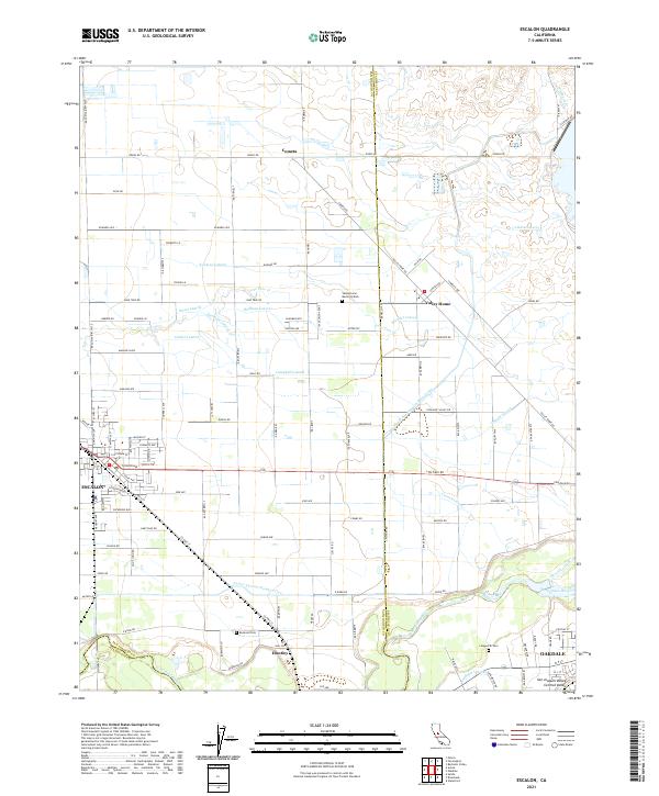 US Topo 7.5-minute map for Escalon CA