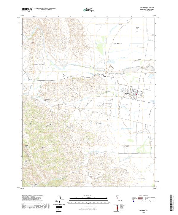 US Topo 7.5-minute map for Esparto CA