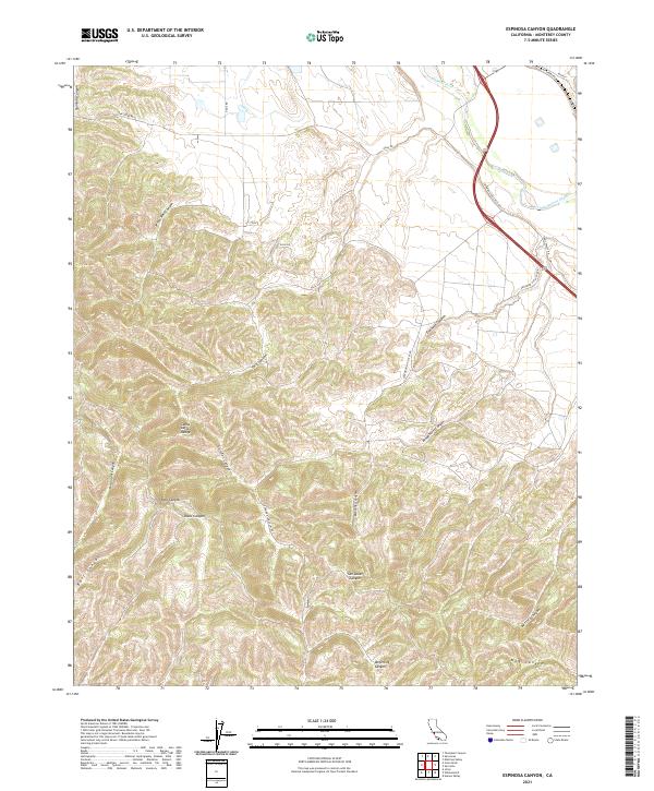 US Topo 7.5-minute map for Espinosa Canyon CA