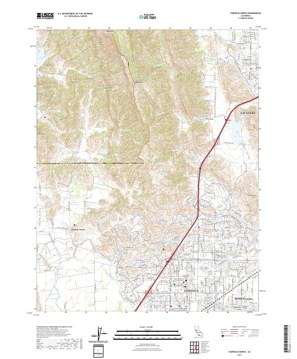 US Topo 7.5-minute map for Fairfield North CA