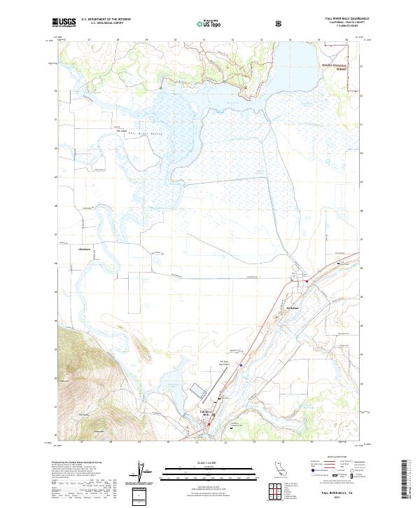 US Topo 7.5-minute map for Fall River Mills CA