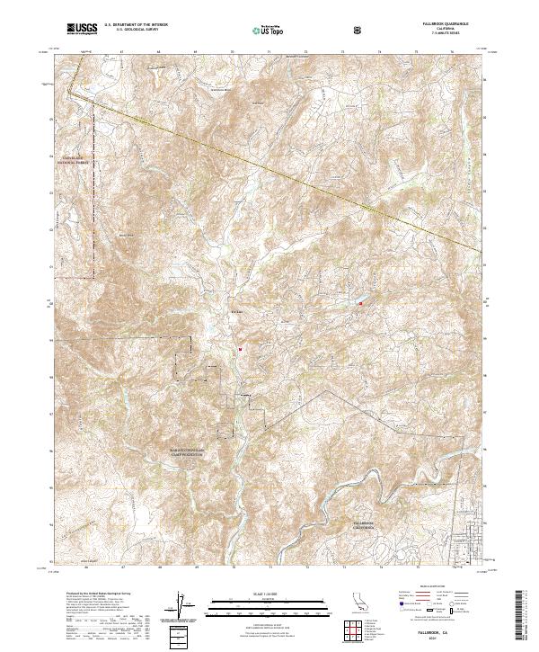 US Topo 7.5-minute map for Fallbrook CA