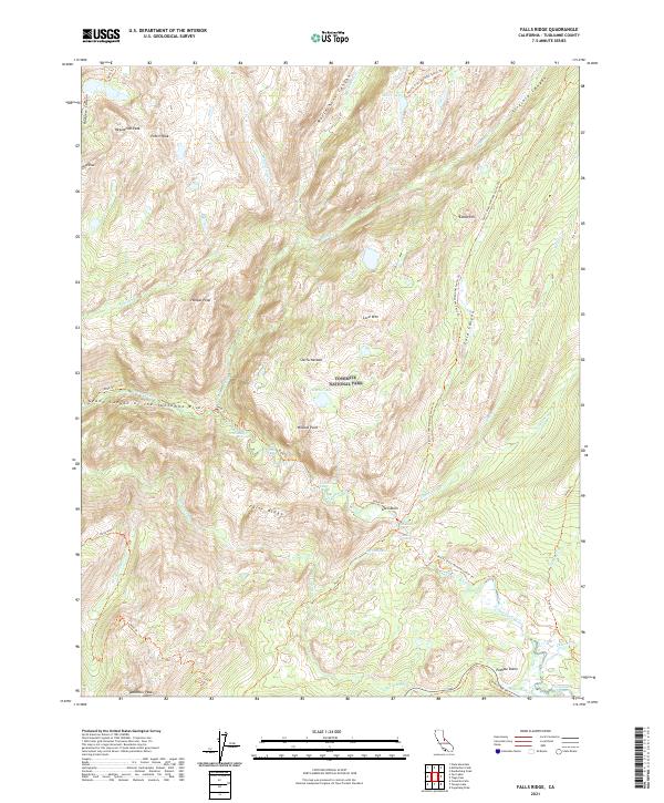 US Topo 7.5-minute map for Falls Ridge CA