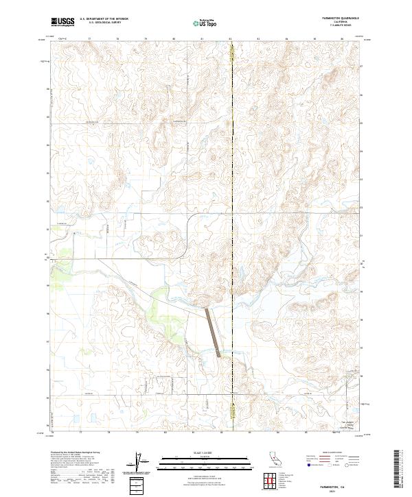 US Topo 7.5-minute map for Farmington CA