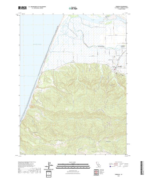 US Topo 7.5-minute map for Ferndale CA
