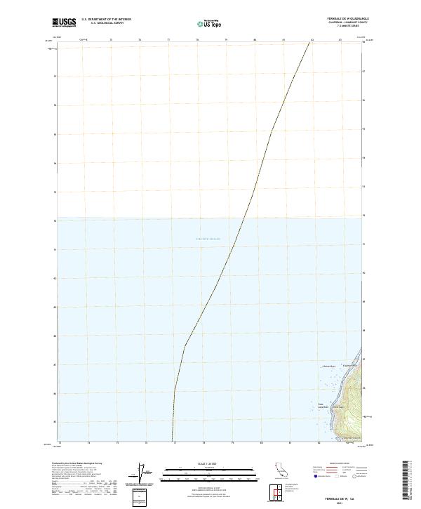 US Topo 7.5-minute map for Ferndale OE W CA