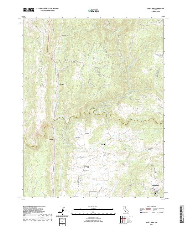 US Topo 7.5-minute map for Fiddletown CA