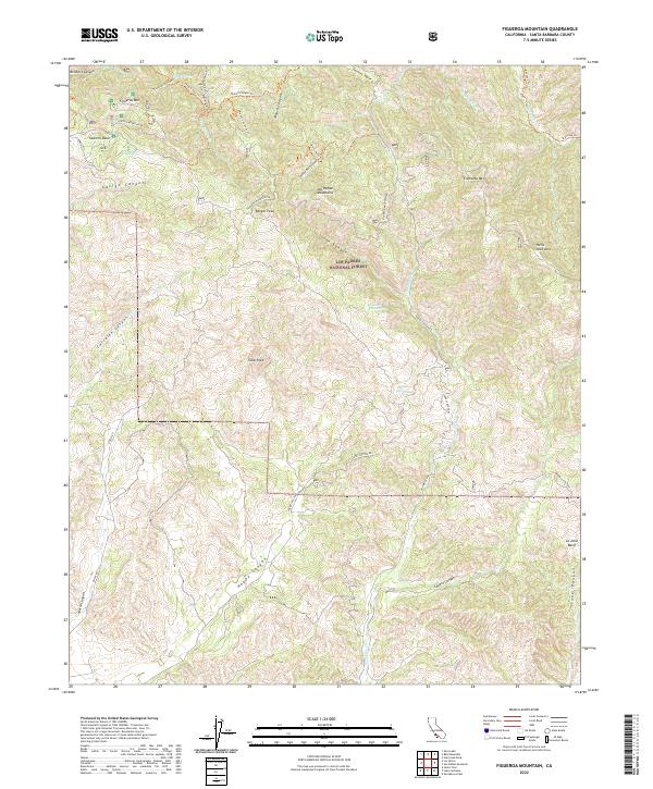 US Topo 7.5-minute map for Figueroa Mountain CA