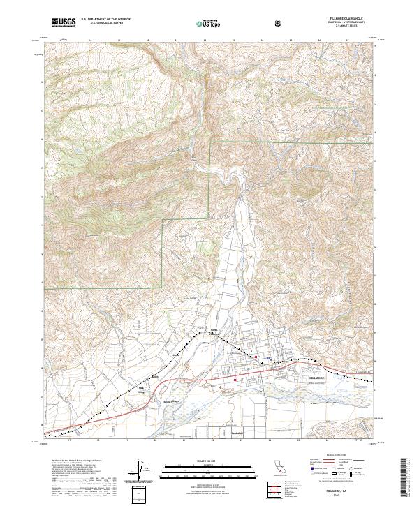 US Topo 7.5-minute map for Fillmore CA