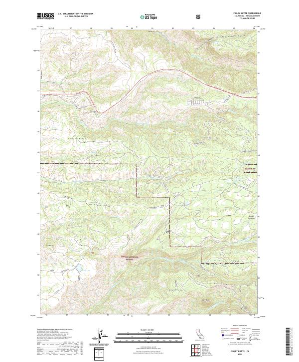 US Topo 7.5-minute map for Finley Butte CA