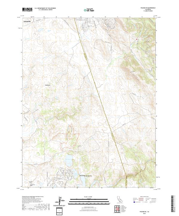 US Topo 7.5-minute map for Folsom SE CA