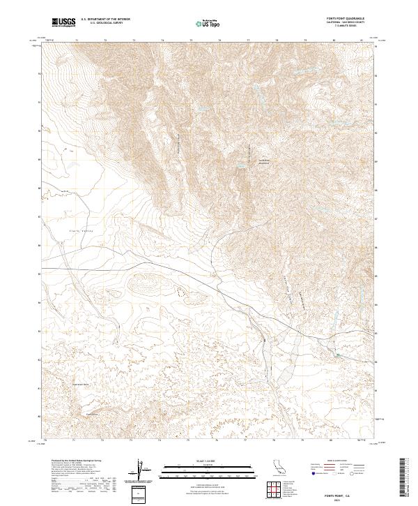 US Topo 7.5-minute map for Fonts Point CA