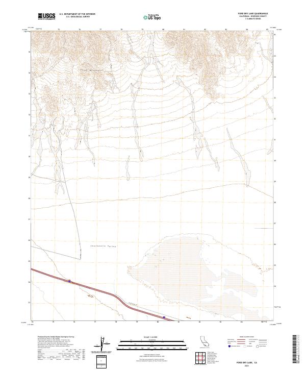 US Topo 7.5-minute map for Ford Dry Lake CA