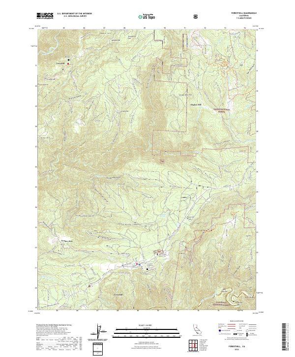 US Topo 7.5-minute map for Foresthill CA