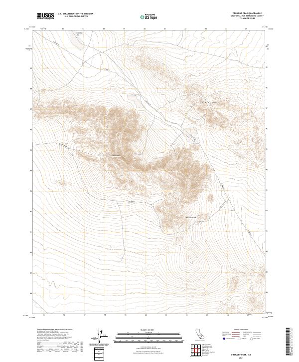 US Topo 7.5-minute map for Fremont Peak CA