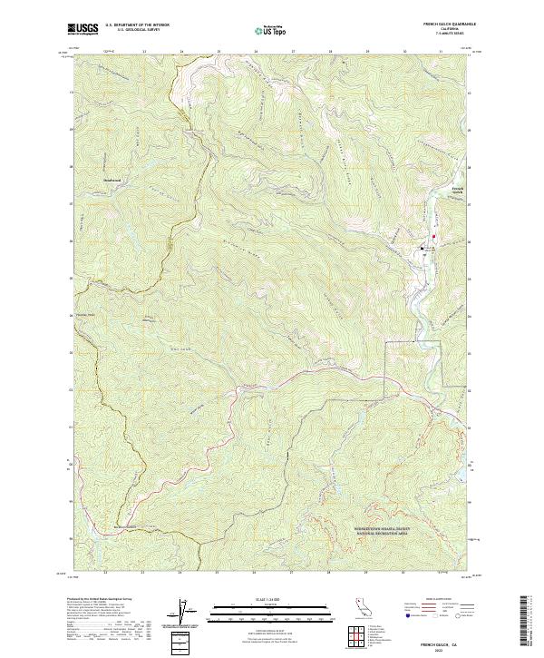 US Topo 7.5-minute map for French Gulch CA