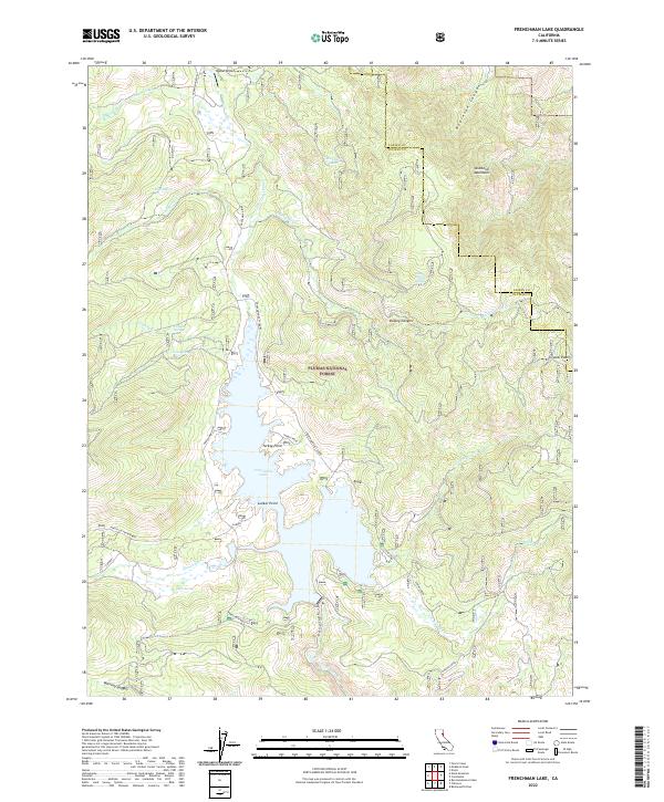 US Topo 7.5-minute map for Frenchman Lake CA