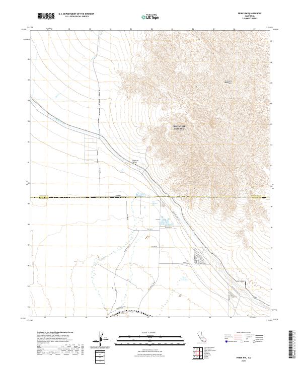 US Topo 7.5-minute map for Frink NW CA
