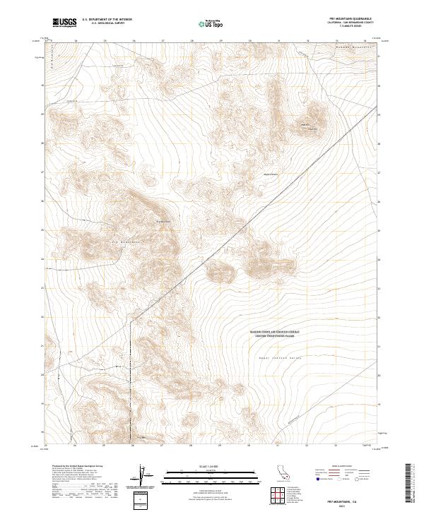 US Topo 7.5-minute map for Fry Mountains CA
