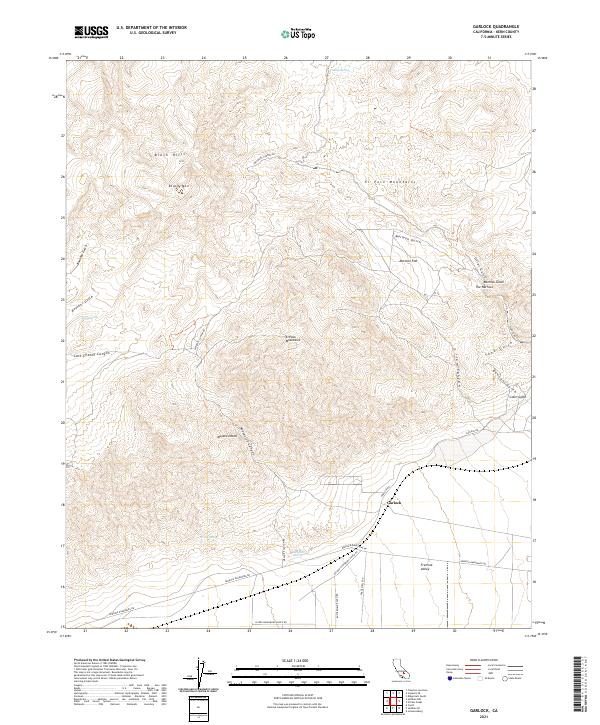 US Topo 7.5-minute map for Garlock CA