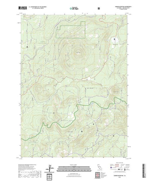 US Topo 7.5-minute map for Garner Mountain CA – American Map Store