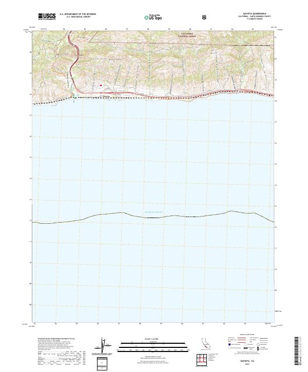US Topo 7.5-minute map for Gaviota CA