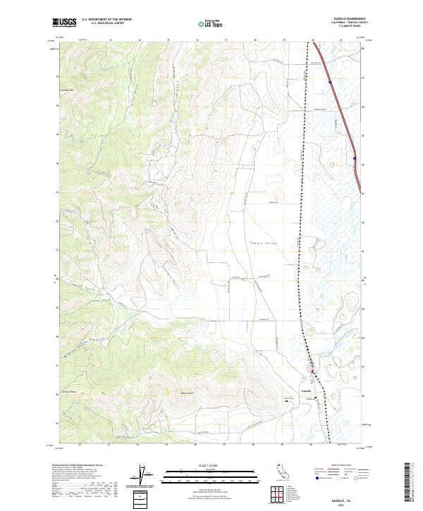 US Topo 7.5-minute map for Gazelle CA