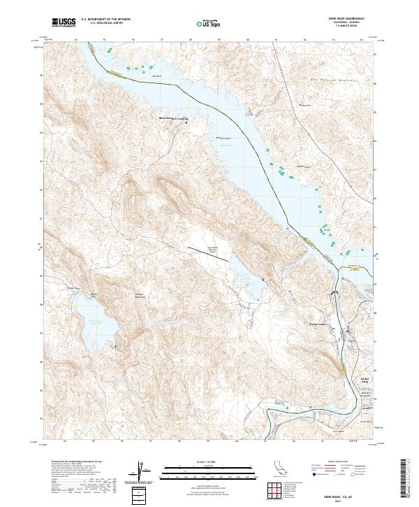 US Topo 7.5-minute map for Gene Wash CAAZ