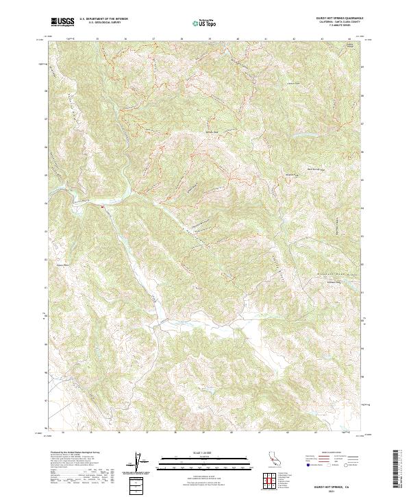 US Topo 7.5-minute map for Gilroy Hot Springs CA