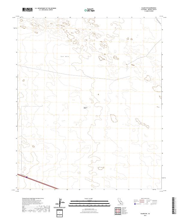US Topo 7.5-minute map for Glamis SW CA