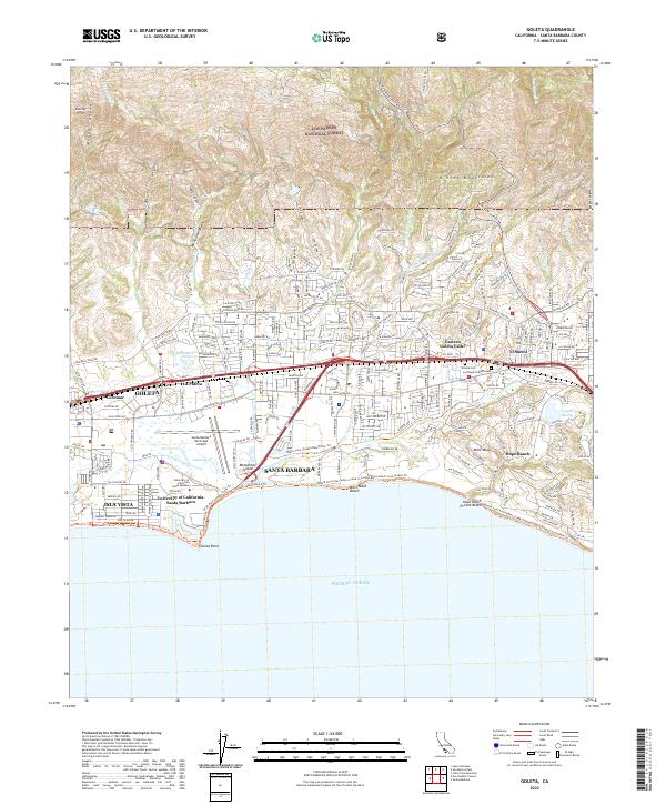 US Topo 7.5-minute map for Goleta CA