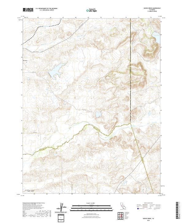 US Topo 7.5-minute map for Goose Creek CA