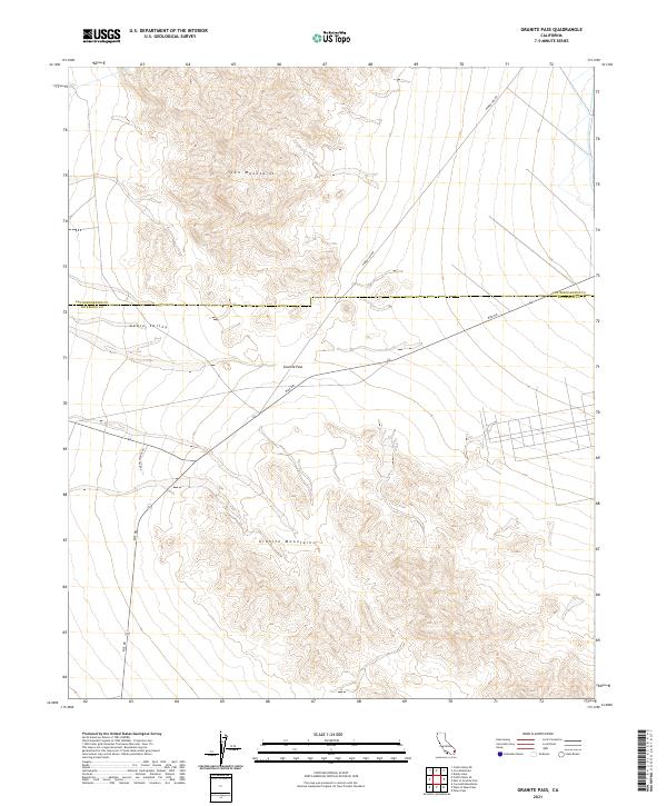 US Topo 7.5-minute map for Granite Pass CA