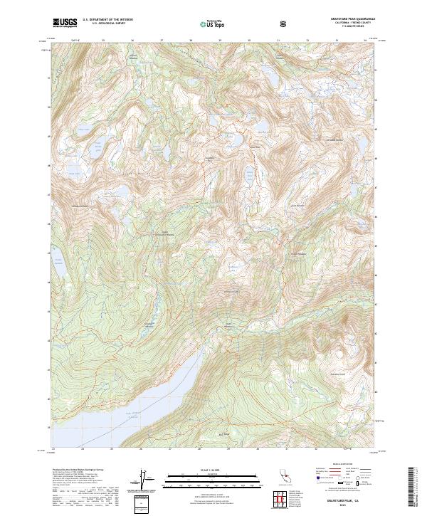 US Topo 7.5-minute map for Graveyard Peak CA