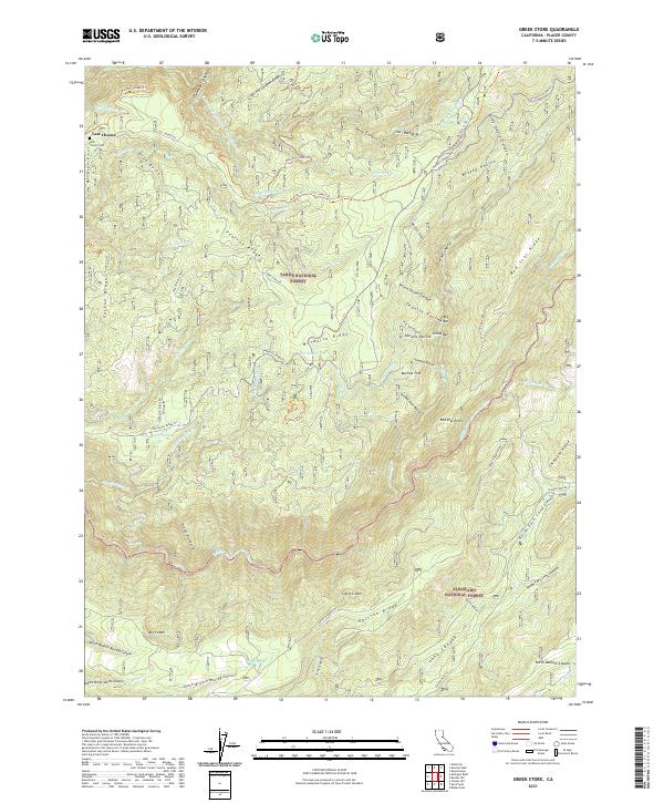 US Topo 7.5-minute map for Greek Store CA