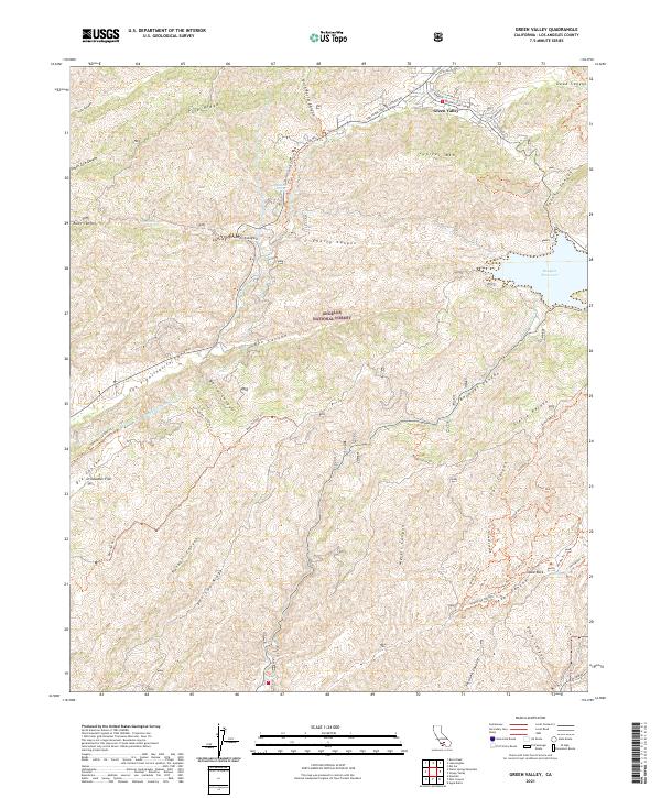US Topo 7.5-minute map for Green Valley CA