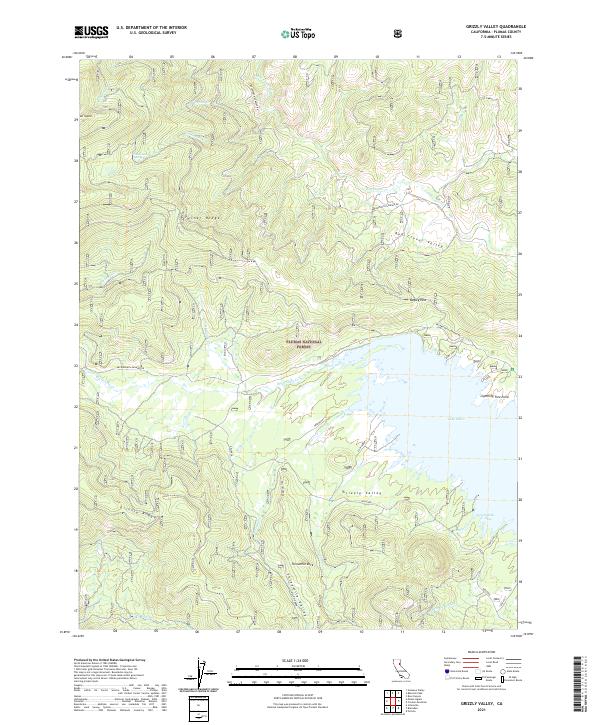 US Topo 7.5-minute map for Grizzly Valley CA