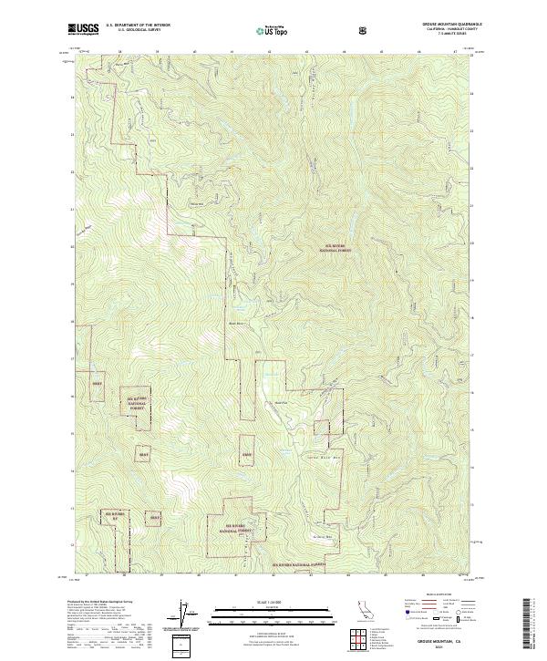 US Topo 7.5-minute map for Grouse Mountain CA