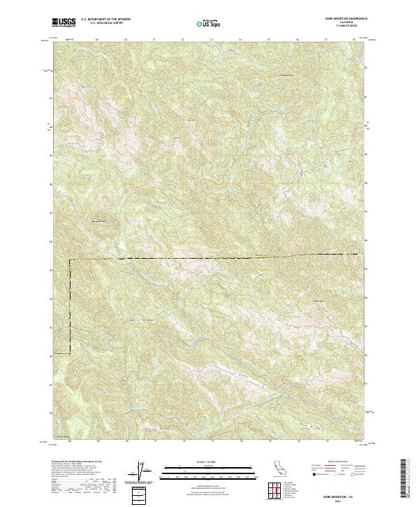 US Topo 7.5-minute map for Gube Mountain CA