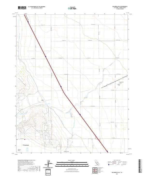 US Topo 7.5-minute map for Guijarral Hills CA