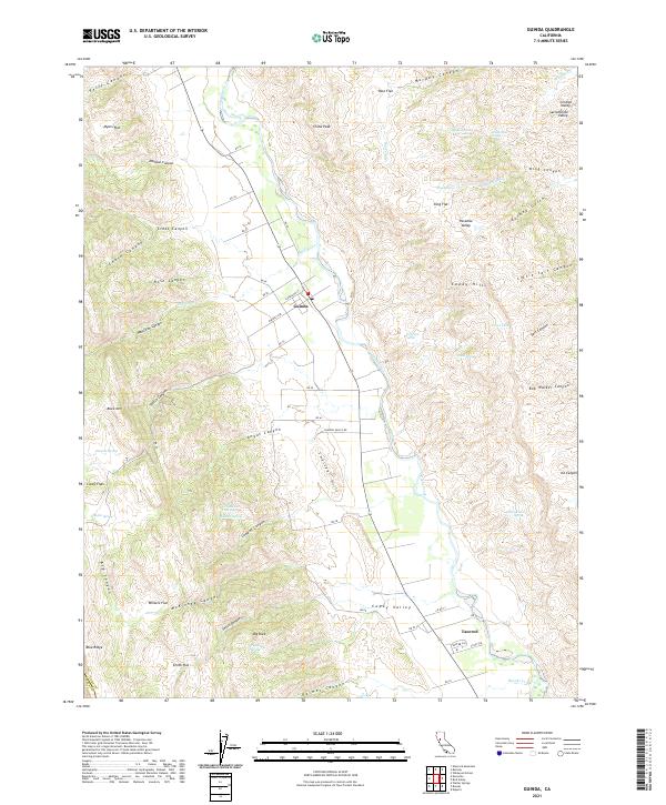 US Topo 7.5-minute map for Guinda CA