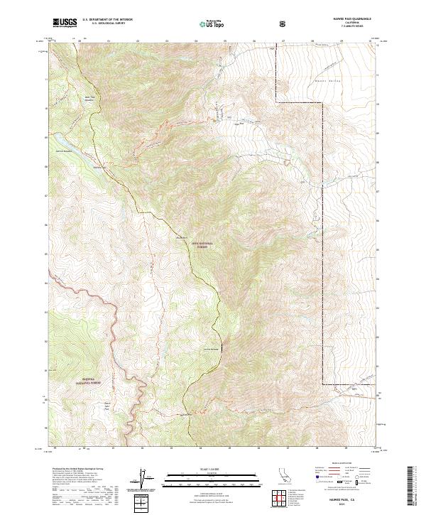 US Topo 7.5-minute map for Haiwee Pass CA