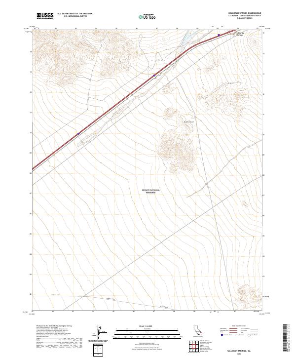 US Topo 7.5-minute map for Halloran Springs CA
