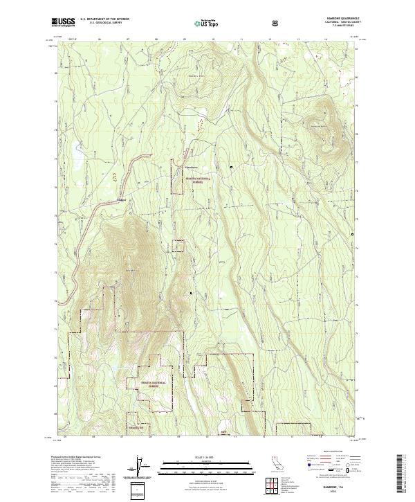 US Topo 7.5-minute map for Hambone CA