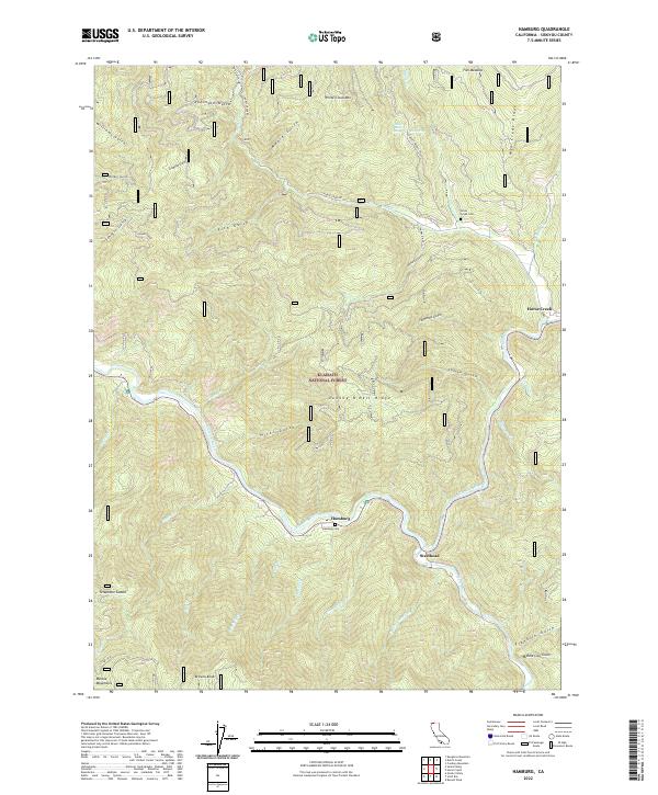 US Topo 7.5-minute map for Hamburg CA