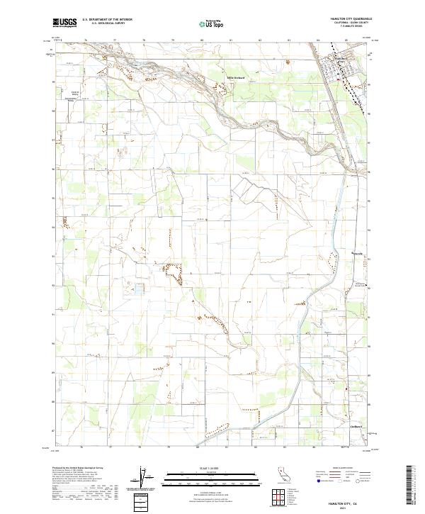 US Topo 7.5-minute map for Hamilton City CA