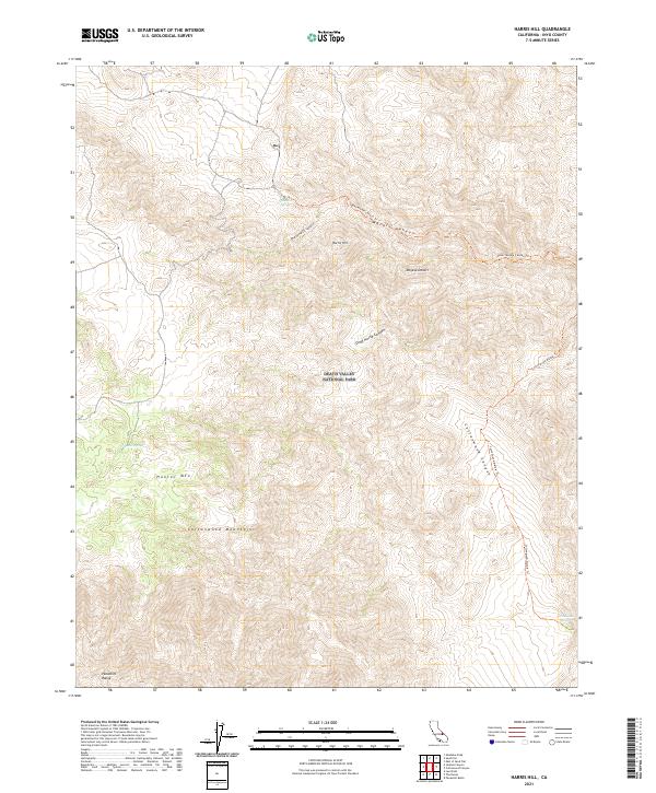 US Topo 7.5-minute map for Harris Hill CA