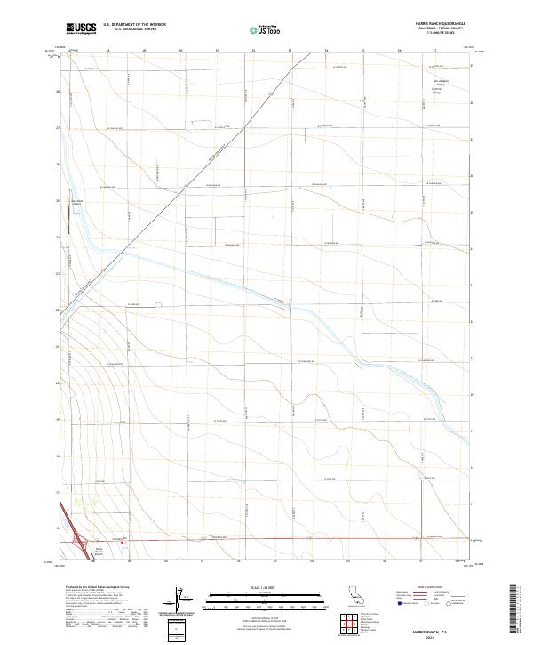 US Topo 7.5-minute map for Harris Ranch CA