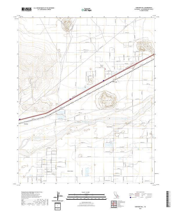 US Topo 7.5-minute map for Harvard Hill CA